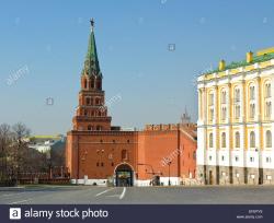 Borovitskaya Tower Moscow | Moscow, Borovitskaya tower of Kremlin fortress, view from inside ...