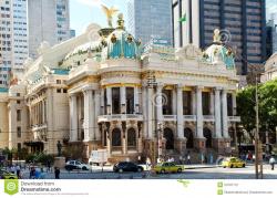 Teatro Popular Rio de Janeiro | O Teatro Municipal Em Rio De Janeiro Fotografia de Stock - Imagem ...